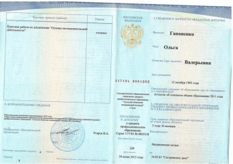 Документы Шестова Ольга Валерьевна